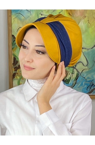 Mustard Ready to Wear Turban 19FSPK113-01