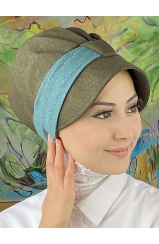 Mint green Ready to wear Turban 19FSPK84-01