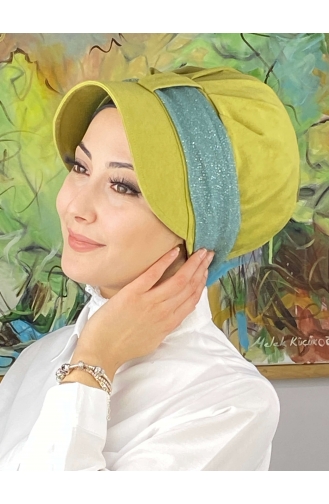 Pistachio Green Ready to Wear Turban 19FSPK59-04