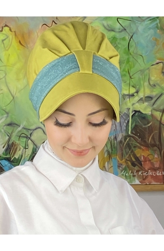 Pistachio Green Ready to Wear Turban 19FSPK59-04