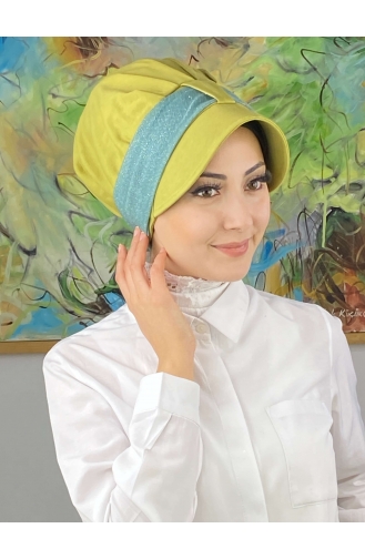 Pistachio Green Ready to Wear Turban 19FSPK59-04