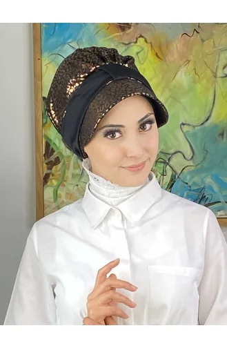 Turban Pret-a-Porter Couleur cuivre 19FSPK97-01