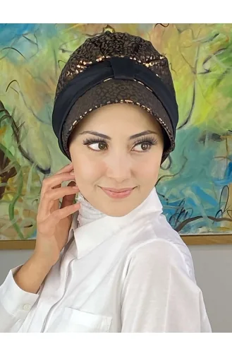 Turban Pret-a-Porter Couleur cuivre 19FSPK97-01