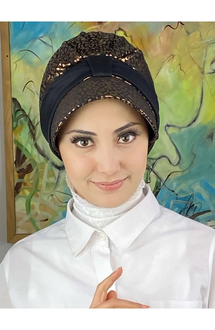 Turban Pret-a-Porter Couleur cuivre 19FSPK97-01