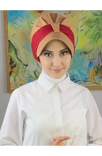 Rot Praktischer Turban 19FSPK67-04