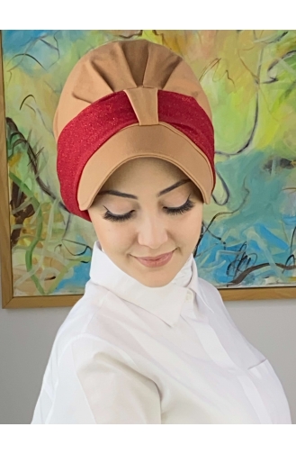 Rot Praktischer Turban 19FSPK67-04