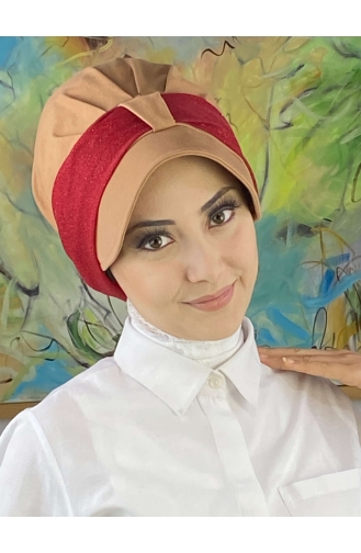 Rot Praktischer Turban 19FSPK67-04