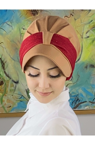 Rot Praktischer Turban 19FSPK67-04