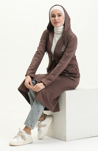 Stone Print Cape 9325-02 Brown 9325-02