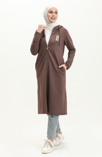 Stone Print Cape 9325-02 Brown 9325-02