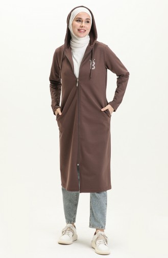 Stone Print Cape 9325-02 Brown 9325-02