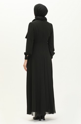 Chiffon Abendkleid 52842-03 Schwarz 52842-03