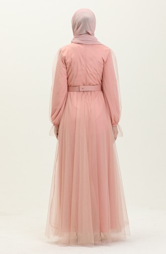 Tulle Evening Dress 2454-01 Powder 2454-01