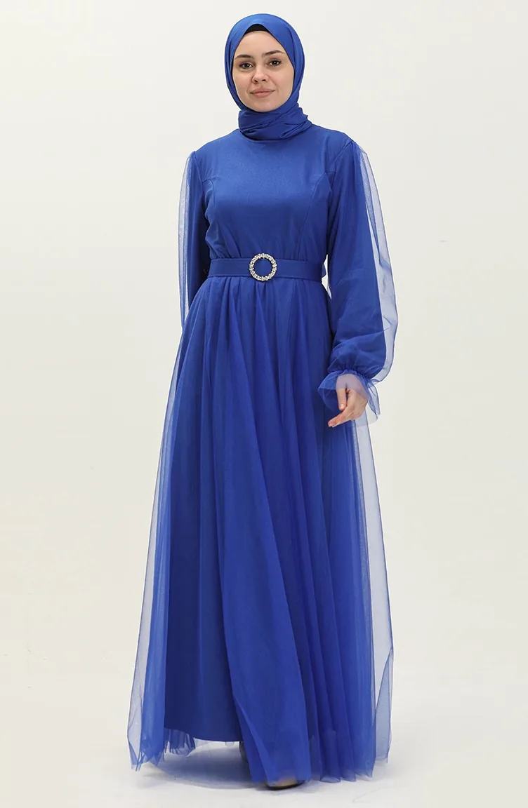 Tüll-Abendkleid mit Cups 2454-02 Saks 2454-02