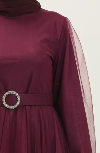 Geschröpftes Tüll-Abendkleid 2454-06 Lila 2454-06