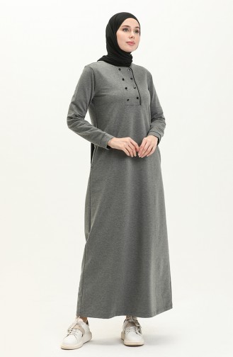 Kleid mit Knopfleiste 9273-01 Anthrazit 9273-01