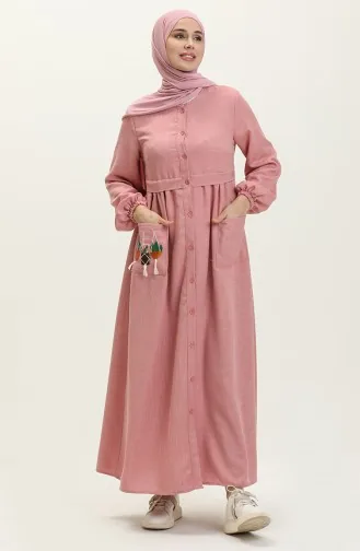 Besticktes Knopfkleid 24Y8948-01 Puder 24Y8948-01