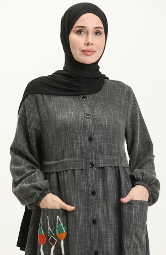 Robe Boutonnée Brodée 24Y8948-02 Noir 24Y8948-02