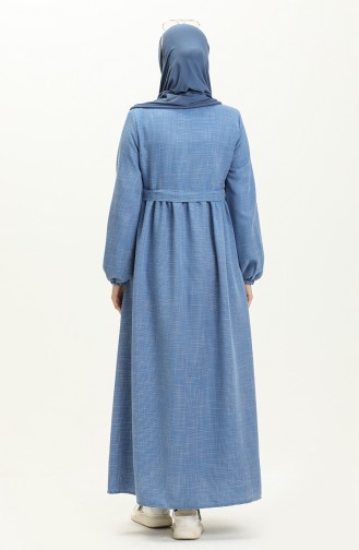 Robe Boutonnée Brodée 24Y8948-03 İndigo 24Y8948-03