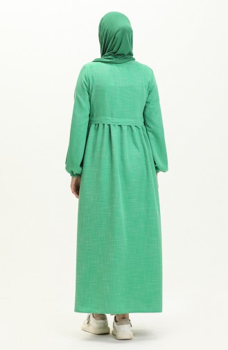 Besticktes Knopfkleid 24Y8948-07 Grün 24Y8948-07