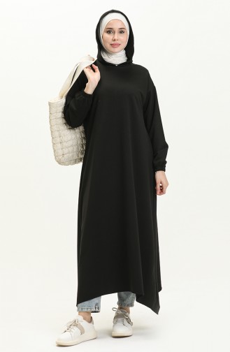 Hooded Long Sports Tunic 71004-01 Black 71004-01