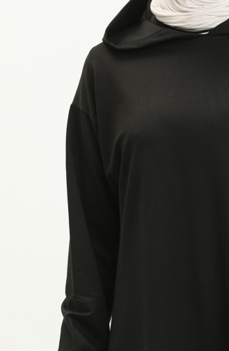 Hooded Long Sports Tunic 71004-01 Black 71004-01