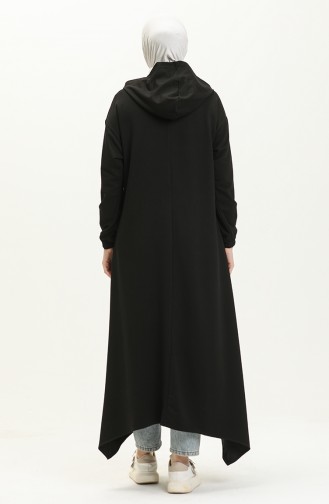 Hooded Long Sports Tunic 71004-01 Black 71004-01
