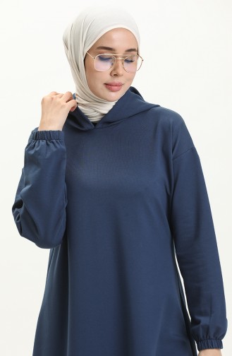 Tunique Sport Longue à Capuche 71004-03 İndigo 71004-03