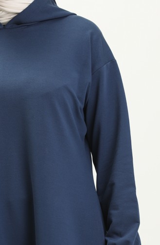 Tunique Sport Longue à Capuche 71004-03 İndigo 71004-03