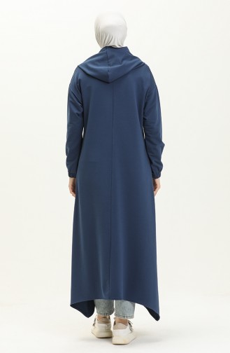 Tunique Sport Longue à Capuche 71004-03 İndigo 71004-03