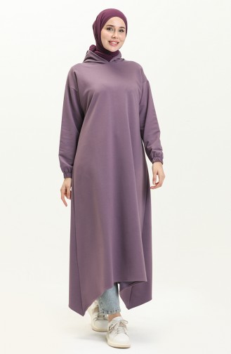 Hooded Long Sport Tunic 71004-04 Lilac 71004-04