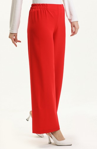 Wide Leg Elastic Waist Pants 2951-16 Red 2951-17