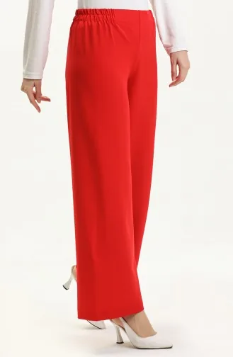Pantalon Large à Taille Élastique 2951-17 Rouge 2951-17
