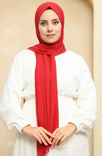 شال كريب نور سماء 81003-34 أحمر 81003-34