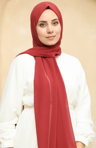شال كريب نور سماء 81003-35 أحمر غامق 81003-35