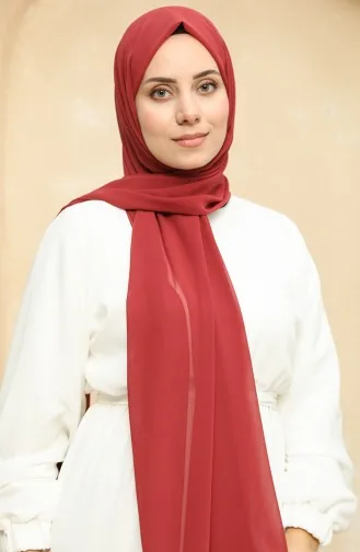 Nursema Nano Krep Şal 81003-35 Açık Bordo
