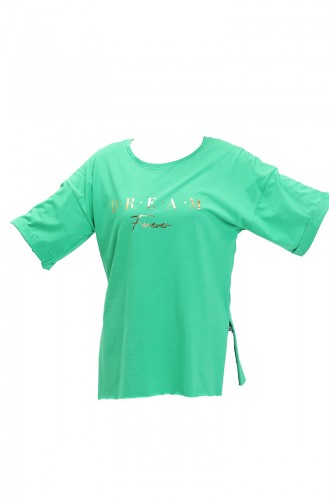 Printed Cotton T-shirt 20012-05 Green 20012-05