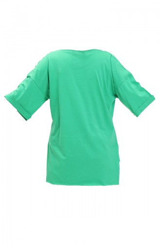 Printed Cotton T-shirt 20012-05 Green 20012-05