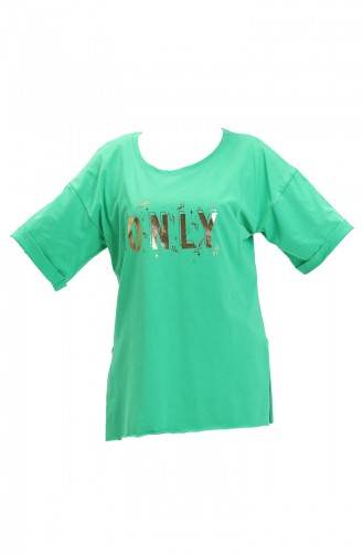 Printed Cotton T-shirt 20013-05 Green 20013-05