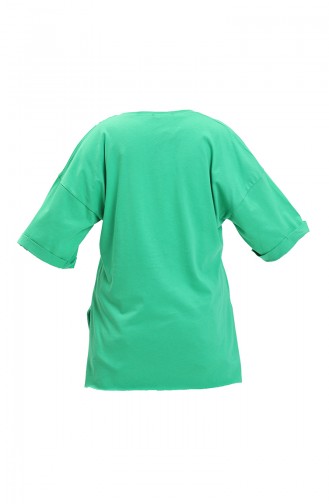 Printed Cotton T-shirt 20014-05 Green 20014-05