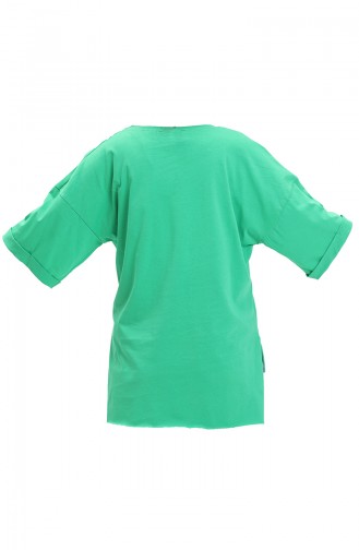 Printed Cotton T-shirt 20016-05 Green 20016-05