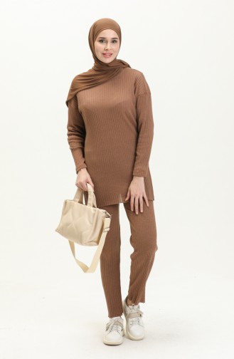 Knitted Camisole Suit 2106204 Brown 2106204