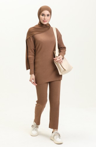 Knitted Camisole Suit 2106204 Brown 2106204