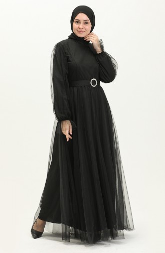 Tüll-Abendkleid mit Cups 2454-05 Schwarz 2454-05