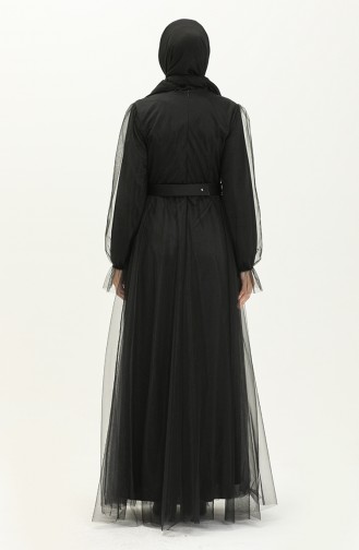 Tüll-Abendkleid mit Cups 2454-05 Schwarz 2454-05
