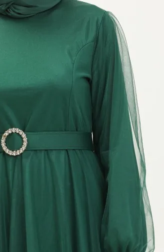 Tüll-Abendkleid mit Cups 2454-07 Smaragdgrün 2454-07