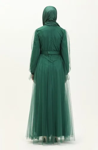 Tüll-Abendkleid mit Cups 2454-07 Smaragdgrün 2454-07