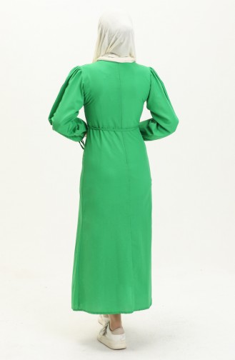 فستان بتصميم ربطة الأكمام 70044-04 أخضر 70044-04