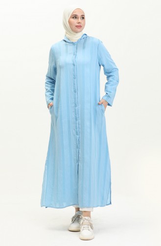 Lange Tunika mit Kapuze 24Y8845-01 Blau 24Y8845-01