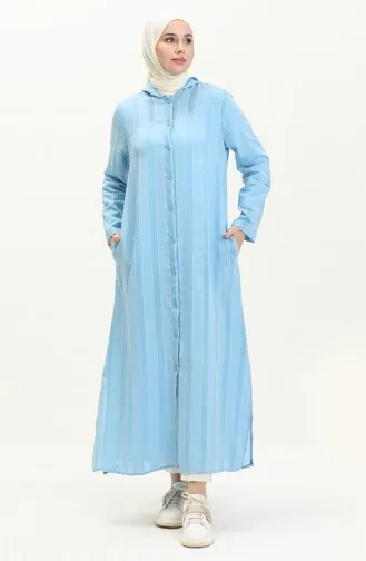 Hooded Long Tunic 24Y8845-01 Blue 24Y8845-01